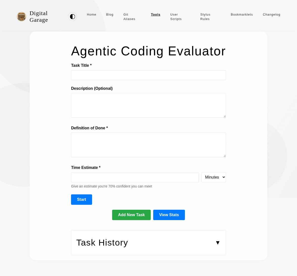 Screenshot of Agentic Coding Evaluator v1.3.0