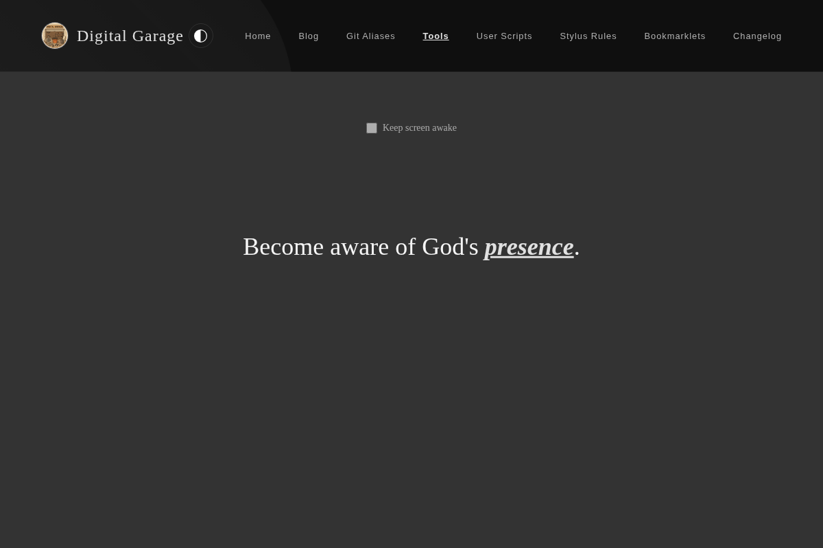 Screenshot of Modified Examen   v1.6.0 in dark mode