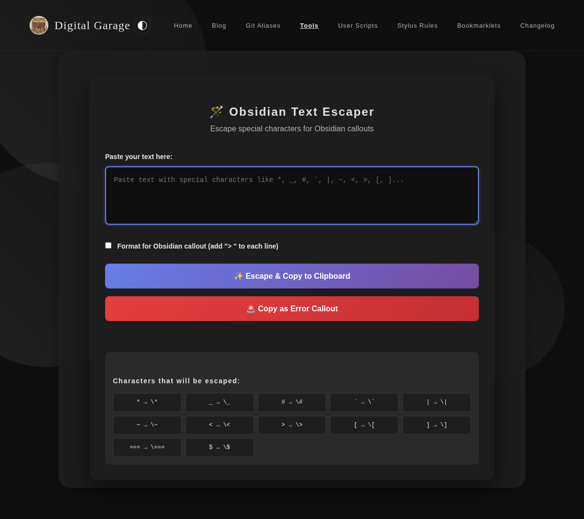 Screenshot of Obsidian Text Escaper v1.3.1 in dark mode