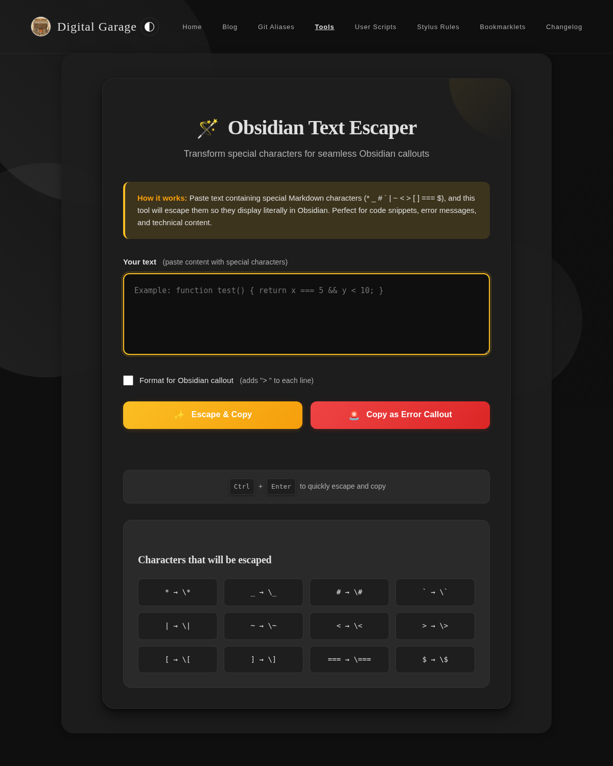 Screenshot of Obsidian Text Escaper v2.0.0 in dark mode